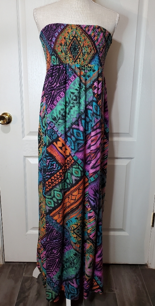 Volume One Strapless Maxi DressL